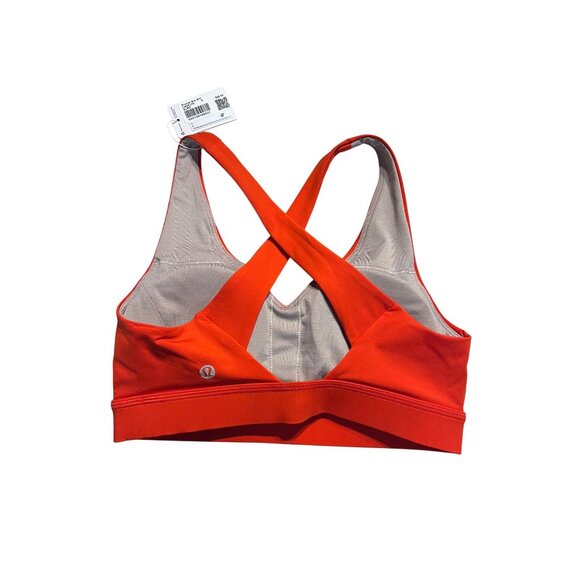 Lululemon Envital Bra B/C Cup Size 6 Solar Orange Womens Crossback Activewear - Picture 4 of 4